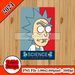 Rick and Morty Science Party tshirt design PNG higt quality 300dpi digital file instant download