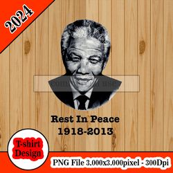 RIP Nelson Mandela (WallNetware) tshirt design PNG higt quality 300dpi digital file instant download