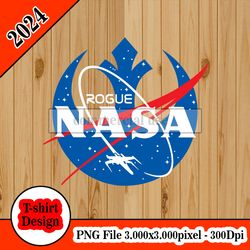 Rogue NASA star wars tshirt design PNG higt quality 300dpi digital file instant download