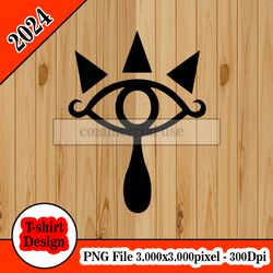 Sheikah Symbol from The Legend of Zelda tshirt design PNG higt quality 300dpi digital file instant download