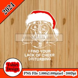 Star Wars Darth Vade Christmas tshirt design PNG higt quality 300dpi digital file instant download