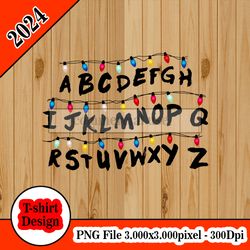 Stranger Things - Christmas Lights tshirt design PNG higt quality 300dpi digital file instant download