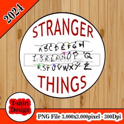 Stranger Things Alphabet tshirt design PNG higt quality 300dpi digital file instant download