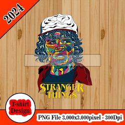 Stranger Things Dustin art tshirt design PNG higt quality 300dpi digital file instant download