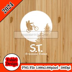 Stranger Things ST moon plate tshirt design PNG higt quality 300dpi digital file instant download