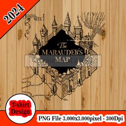 The Marauder's Map tshirt design PNG higt quality 300dpi digital file instant download