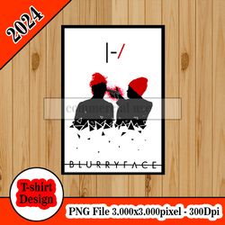 Twenty One - Pilots Blurryface tshirt design PNG higt quality 300dpi digital file instant download