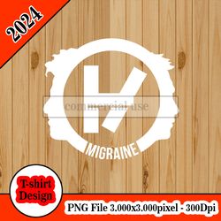 Twenty One Pilots Migraine tshirt design PNG higt quality 300dpi digital file instant download