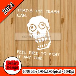 Undertale - Papyrus SHIRT - Trash Can tshirt design PNG higt quality 300dpi digital file instant download