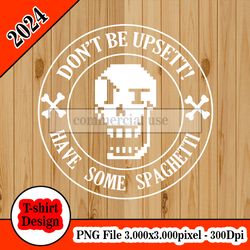 undertale papyrus spaghetti tshirt design PNG higt quality 300dpi digital file instant download