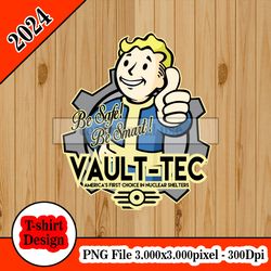 vault tec boy fallout tshirt design PNG higt quality 300dpi digital file instant download