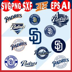 San Diego Padres Svg, Baseball Clipart, MLB svg, Clipart, Instant Download.