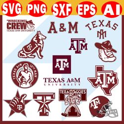 Texas A&M Aggies Svg Bundle, Texas A&M Aggies Svg, Sport Svg, Ncaa Svg, Png, Dxf, Eps Digital file