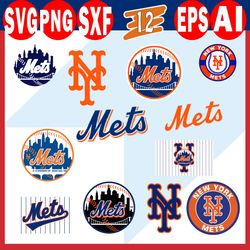New York Mets Bundle SVG, New York Mets SVG, MLB SVG PNG DXF EPS Digital File
