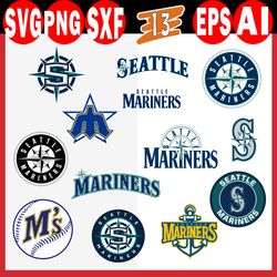 Seattle Mariners Bundle SVG, Seattle Mariners SVG, MLB SVG, Sport SVG Digital File