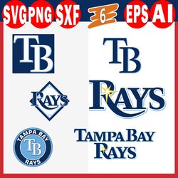 Tampa Bay Rays Bundle SVG, Tampa Bay Rays SVG, MLB SVG, Sport SVG Digital File