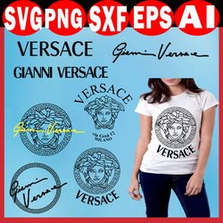Versace Logo Svg Bundle, Versace Svg, Gianni Versace Svg, Versace Logo Svg