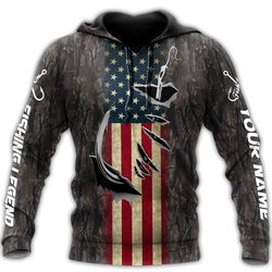 fishing hook american flag camo cust, all over print hoodie zip hoodie fleece hoodie 3d, vikings tattoo hoodie 3d ka1826