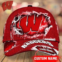 Wisconsin Badgers Baseball Caps Custom Name
