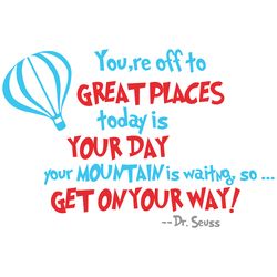 Youre Off To Great Places Svg, Dr Seuss Svg, Great Places Svg, Dr Seuss Vector, Dr Seuss Clipart, Cat In The Hat Svg,