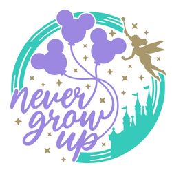 Never Grow Up Svg, Mouse Ears Svg, Family Trip Svg, Fairy Castle Svg, Mouse Balloons Svg, Fairy Sparkle Svg, Dxf, Png