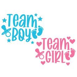 Team Girl SVG, Team Boy SVG, Gender Reveal SVG, Baby Feet svg, Team Boy png, Team Girl png, Baby Announcement svg