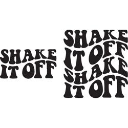 Shake It Off TS Retro Groovy Text 2 Options SVG Clipart Images Digital Download Sublimation