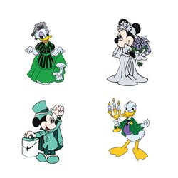 Mickey And Friends Haunted Pals SVG Bundle, Haunted Mansion SVG, Disney Friends Halloween SVG PNG DXF EPS