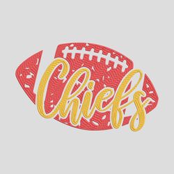 Kansas City Chiefs Ball embroidery design, Kansas City Chiefs embroidery, NFL embroidery, logo sport embroidery