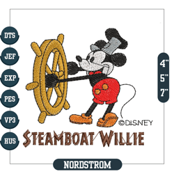 Steamboat Willie Disney Embroidery