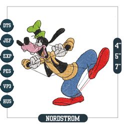 Goofy Dancing Embroidery Design