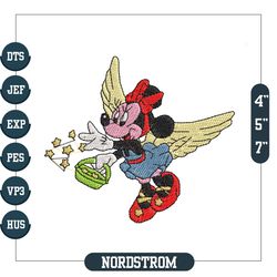 Christmas Fairy Minnie Mouse Embroidery Png
