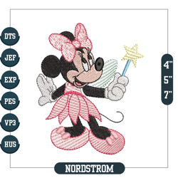 Minnie Mouse Fairy Embroidery