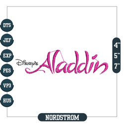 Disney Aladdin Logo Embroidery