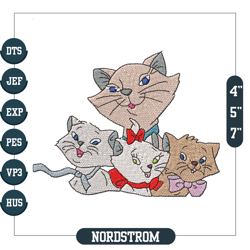 Aristocats Kitten Family Embroidery