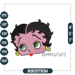 Head Betty Boop Cute Embroidery File
