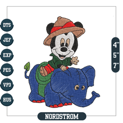 Baby Mickey Animal Kingdom Embroidery