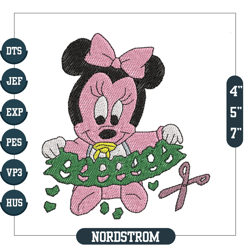 Baby Minnie Mouse Paper Cutting Embroidery