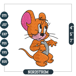 Jerry Mouse Looking Up Embroidery, Digital Embroidery Design