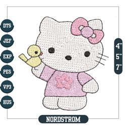 Baby Pink Hello Kitty Embroidery , Embroidery Design