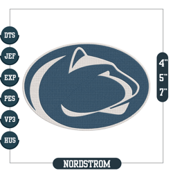 NCAA Penn State Nittany Lions, NCAA Team Embroidery Design, NCAA College Embroidery Design
