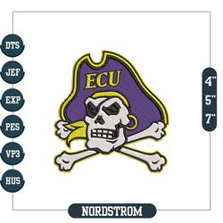 NCAA Logo Embroidery Designs, East Carolina University Embroidery Files, NCAA East Carolina