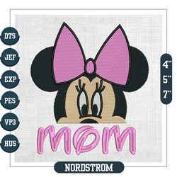 Mom Minnie Mouse Head Disney Mother Day Embroidery