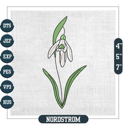 Snowdrops Mother Day Floral Embroidery