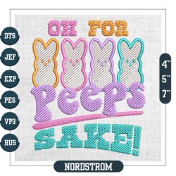Oh For Peeps Sake Easter Bunny Peeps Embroidery