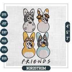 Easter Friends Bluey The Kids Peeps Embroidery