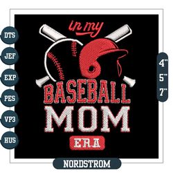 In My Baseball Mom Era Sport Player Embroidery