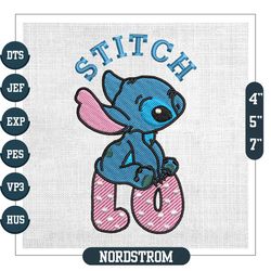 Disney Alien Dog Stitch Love Matching Couple Embroidery