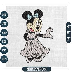 Bride Minnie Mouse Wedding Couple Matching Heart Hand Embroidery