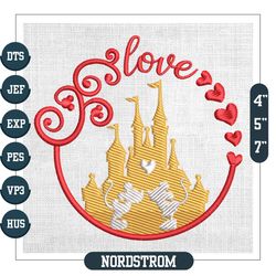 Valentine Day Love Mickey and Minnie Kingdom Embroidery